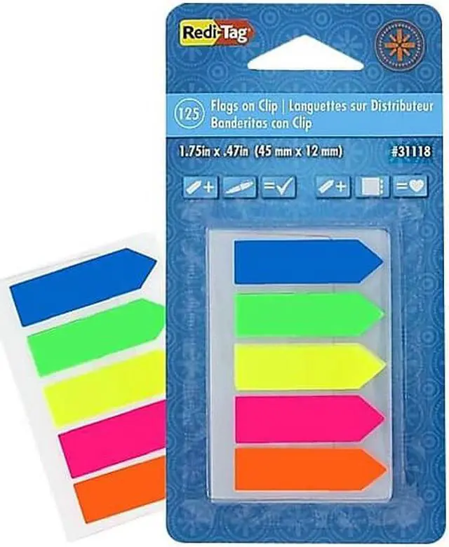 Alt view image 11 of 12 - Redi-Tag See-Through Arrow Flag 12 PK/BX