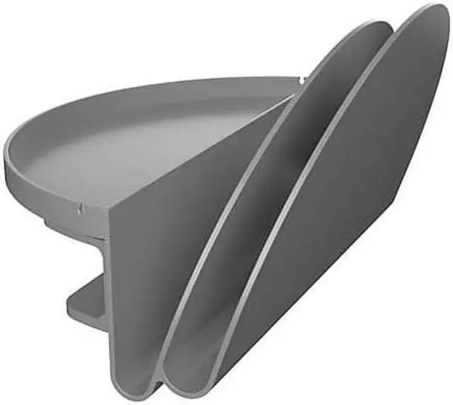 Alt view image 5 of 7 - Deflect-O Standing Desk Plastic File Organizer Gray (400003)