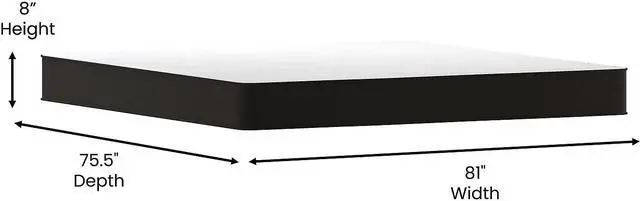 Alt view image 5 of 19 - Flash Furniture Capri Comfortable Sleep 8" Foam and Innerspring Hybrid Mattress King (CLE238BK)