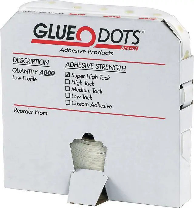 Main image of Dot Shot Glue Dots Pro Glue Dots Medium Profile 1/2" Clear 2000/Roll GD105