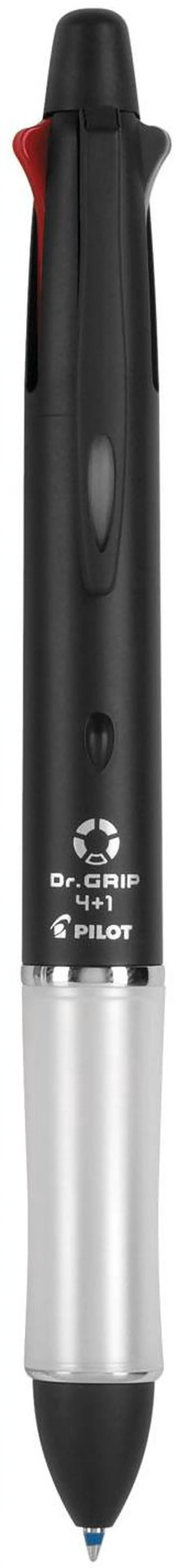 Main image of Pilot Dr. Grip 4 + 1 Multi-Function Pen/Pencil 4 Assorted Inks Black Barrel