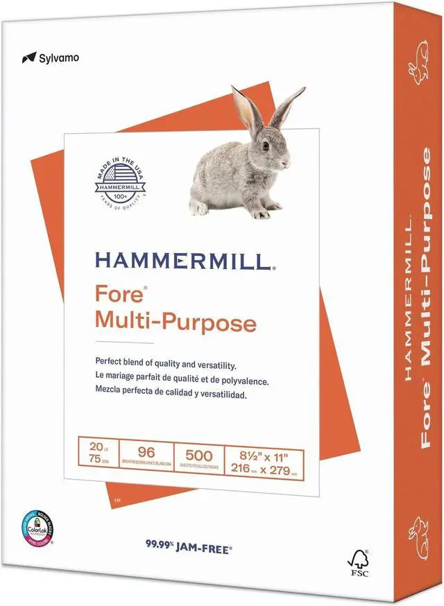 Alt view image 2 of 13 - Hammermill MP Paper 20Lb 3-Hole 8-1/2"x11" 96 GE/112 ISO WE 103275RM
