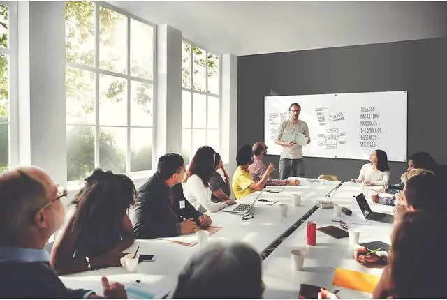 Alt view image 5 of 13 - Ghent Harmony Magnetic Glass Whiteboard with Square Corners 2'H x 3'W White