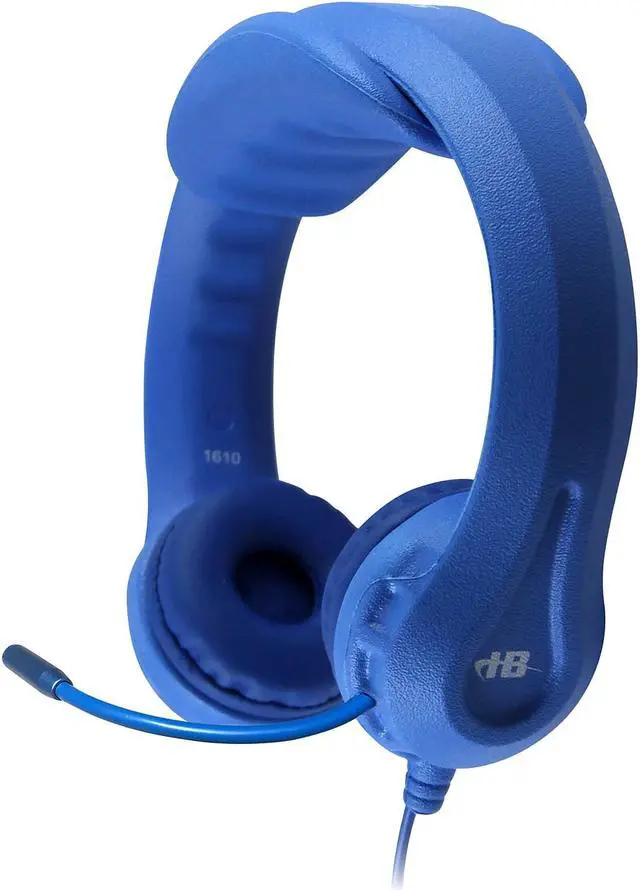 Alt view image 3 of 12 - Hamilton Buhl HamiltonBuhl Kid's Flex-Phones TRRS Headset with Gooseneck Microphone Blue (HECKFX2UBLU)
