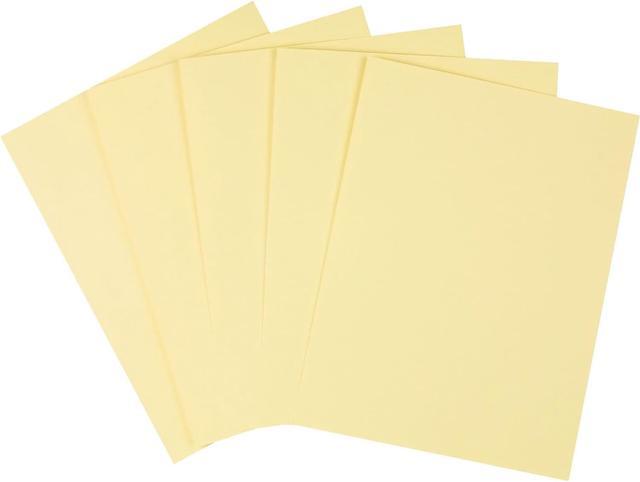 Staples Cover Stock Paper 67 lbs 8.5 x 11 Canary 250/Pack (82993)