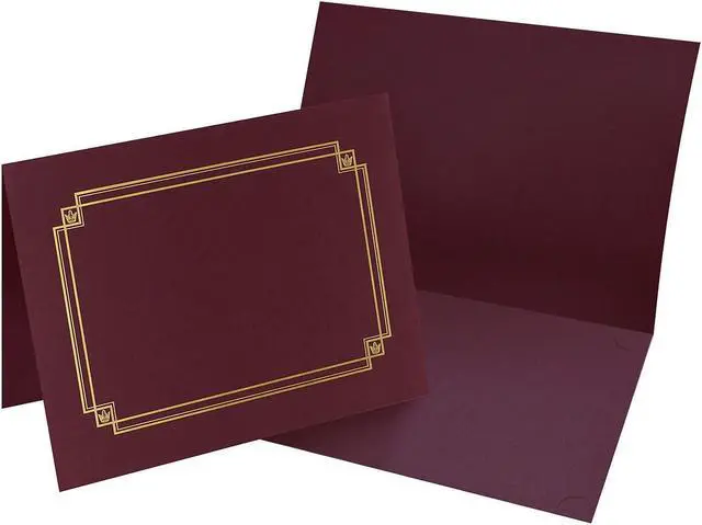 Alt view image 5 of 6 - Great Papers Premium Textured Certificate Holder Burgundy 939503