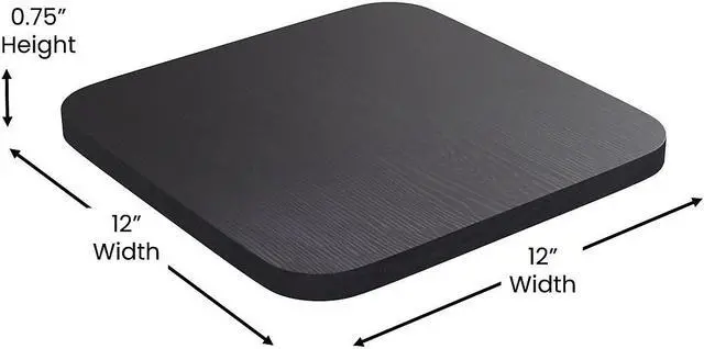 Alt view image 6 of 15 - Cierra Set of 4 Commercial Grade 30" High Backless Gunmetal Metal Indoor Bar Height Stools with Black All-Weather Poly Resin Seats