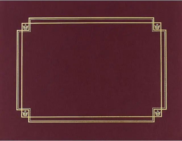 Alt view image 4 of 6 - Great Papers Premium Textured Certificate Holder Burgundy 939503