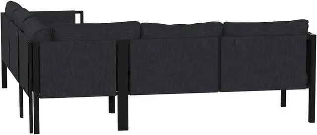 Alt view image 10 of 18 - 4 Pk. Crystal Blue Metal Indoor-Outdoor Stackable Chair