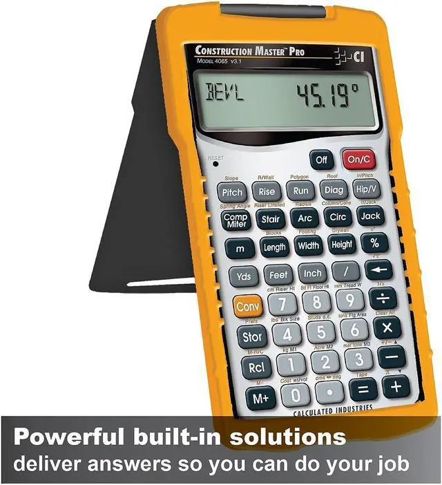 Alt view image 17 of 20 - CALCULATED INDUSTRIES 4065 Construction Calculator,Pro,5 5/8x3 In