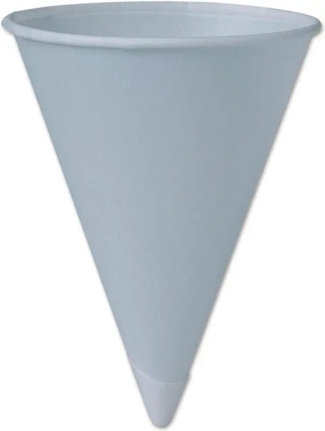 Alt view image 2 of 12 - Bare Treated Paper Cone Water Cups, 6 oz., White, 200/Bag