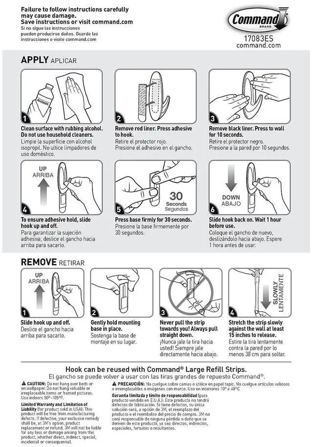 Alt view image 10 of 11 - 3M Command Wht Design Hook 17083ES Unit: EACH