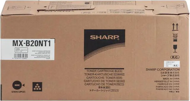 Alt view image 11 of 12 - Black Toner Cartridge for Sharp MX-B20NT1 MX-B201D, Genuine Sharp Brand