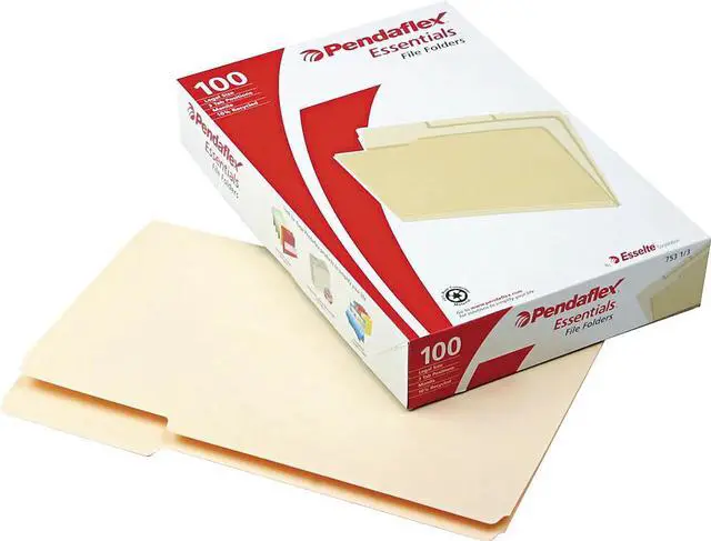 Alt view image 10 of 11 - Pendaflex File Folders 1/3 Cut Top Tab Legal Manila 100/Box 75313
