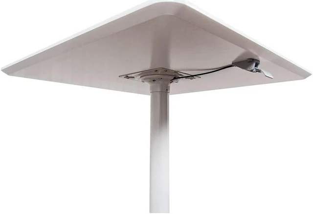 Alt view image 8 of 15 - Luxor 36" Pneumatic Height Adjustable Square Cafe Table - Gray
