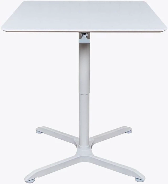 Alt view image 6 of 15 - Luxor 36" Pneumatic Height Adjustable Square Cafe Table - Gray