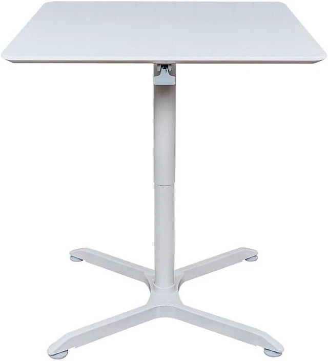 Alt view image 7 of 15 - Luxor 36" Pneumatic Height Adjustable Square Cafe Table - Gray