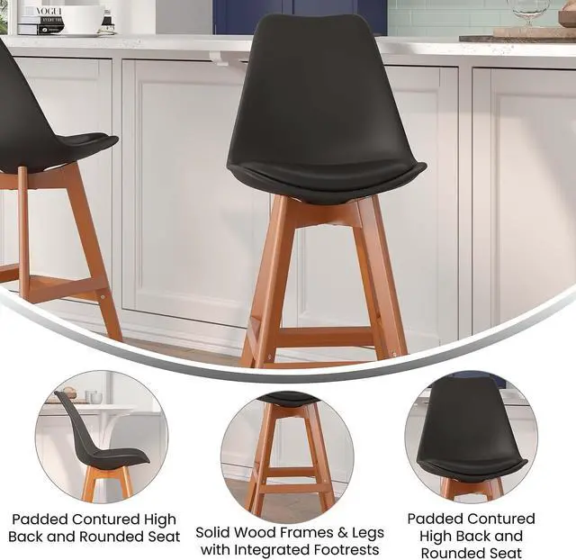 Alt view image 4 of 7 - Flash Furniture Blake Contemporary Metal Vertical Back Barstool Copper 4-Pieces/Pack (4ET353430POCW)