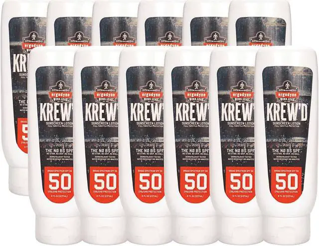 Main image of Ergodyne KREW'D Sunscreen Lotion SPF 50 8 Oz. 12/Pack (16636)