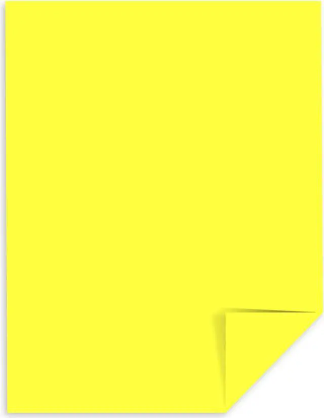 Alt view image 10 of 12 - Neenah Paper Astrobrights Colored Paper 24lb 8-1/2 x 11 Lift-Off Lemon 500 Sheets/Ream 21011