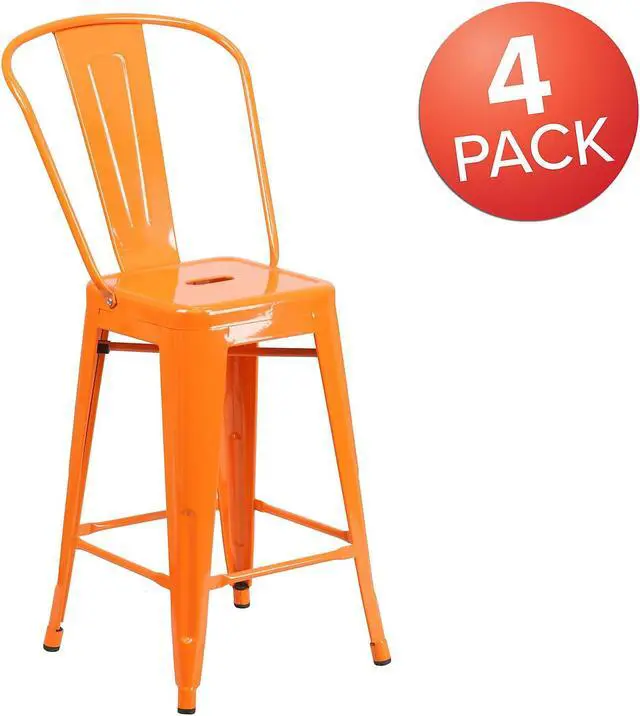 Alt view image 4 of 15 - FLASH FURNITURE 4-CH-31320-24-GN-GG Green Backless Metal Stool,24"