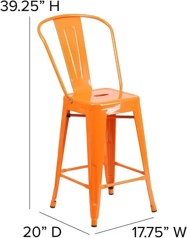 Alt view image 8 of 15 - FLASH FURNITURE 4-CH-31320-24-GN-GG Green Backless Metal Stool,24"