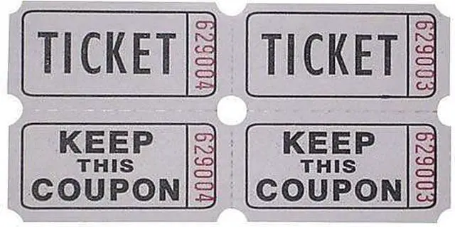 Alt view image 2 of 5 - Sparco Ticket Roll Double w/Coupon 2000/RL White 99210
