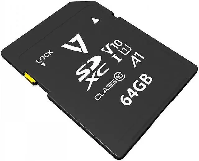 Alt view image 5 of 6 - V7 VPSD64GV10U1 64GB SDXC V10 U1 A1 CL10 UHD MAX 90MBS Read 18MBS WRT