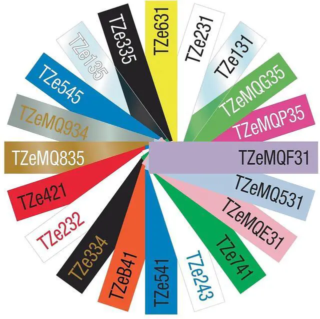 Alt view image 8 of 13 - Brother TZEMQ531 Tz Standard Adhesive Laminated Labeling Tape, 1/2 Inch W, Pastel Blue