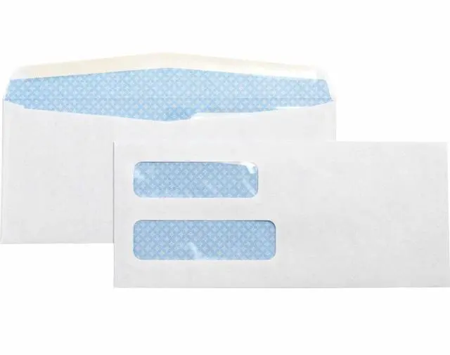 Alt view image 16 of 17 - Business Source Double Window Envelope No. 10 4-1/8"x9-1/2" 500/BX White 36694