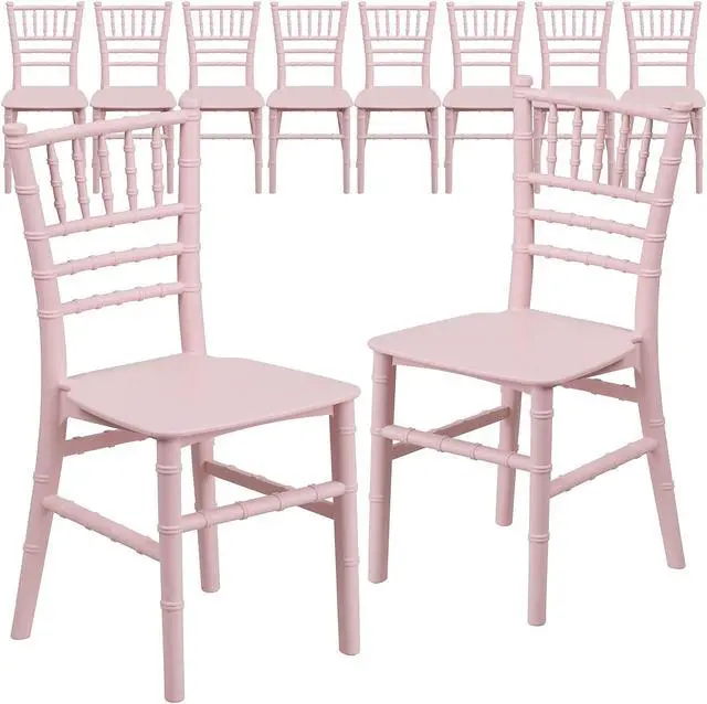 Alt view image 7 of 20 - 10 Pk. Kids Pink Resin Chiavari Chair