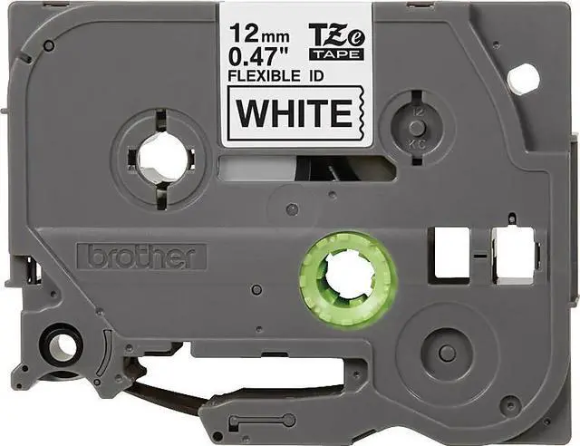 Alt view image 20 of 20 - Brother TZE-FX231 Black on White Flexible ID Tape for P-touch Label Printer, 12 mm (0.47")  x 8 m (26.20 ft.) - 1 Each