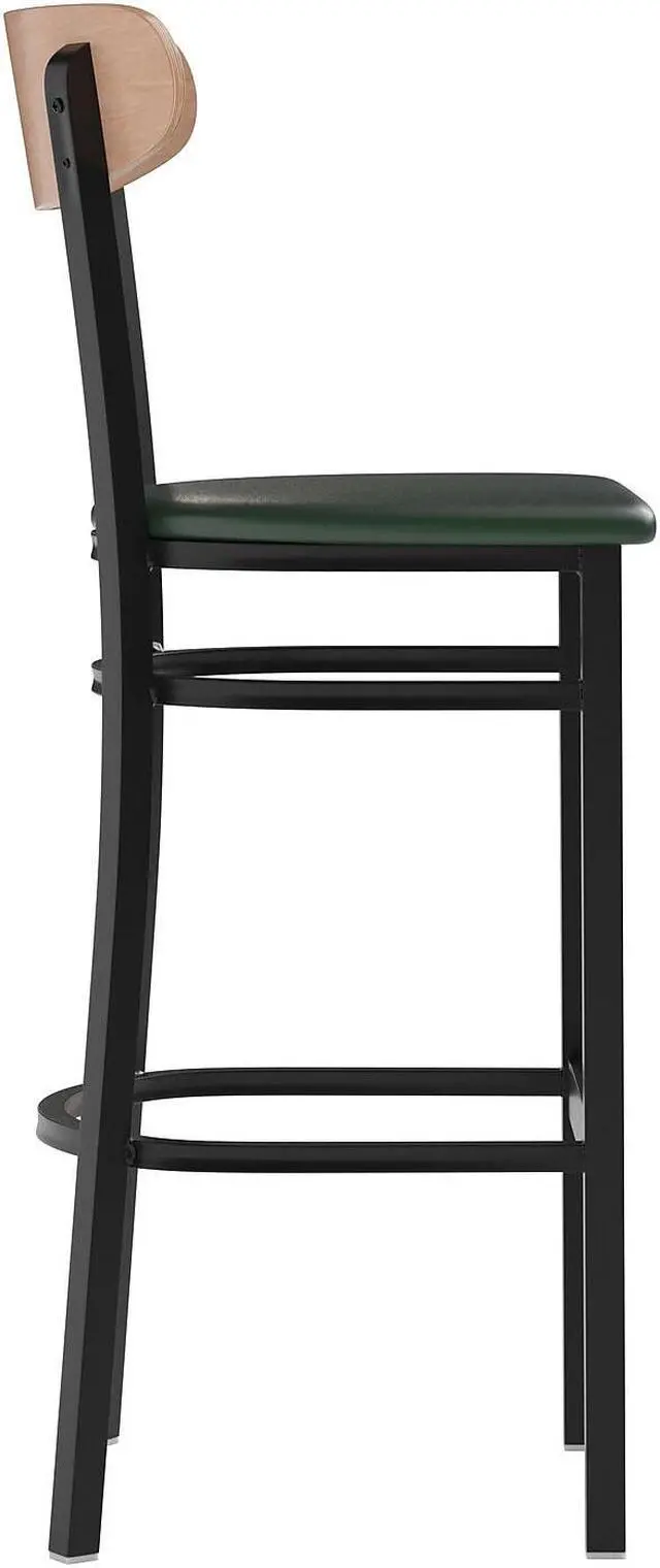 Alt view image 6 of 7 - Flash Furniture Blake Contemporary Metal Vertical Back Counter Height Stool Mint Green 4-Pieces/Pack (4ET353424MINTW)