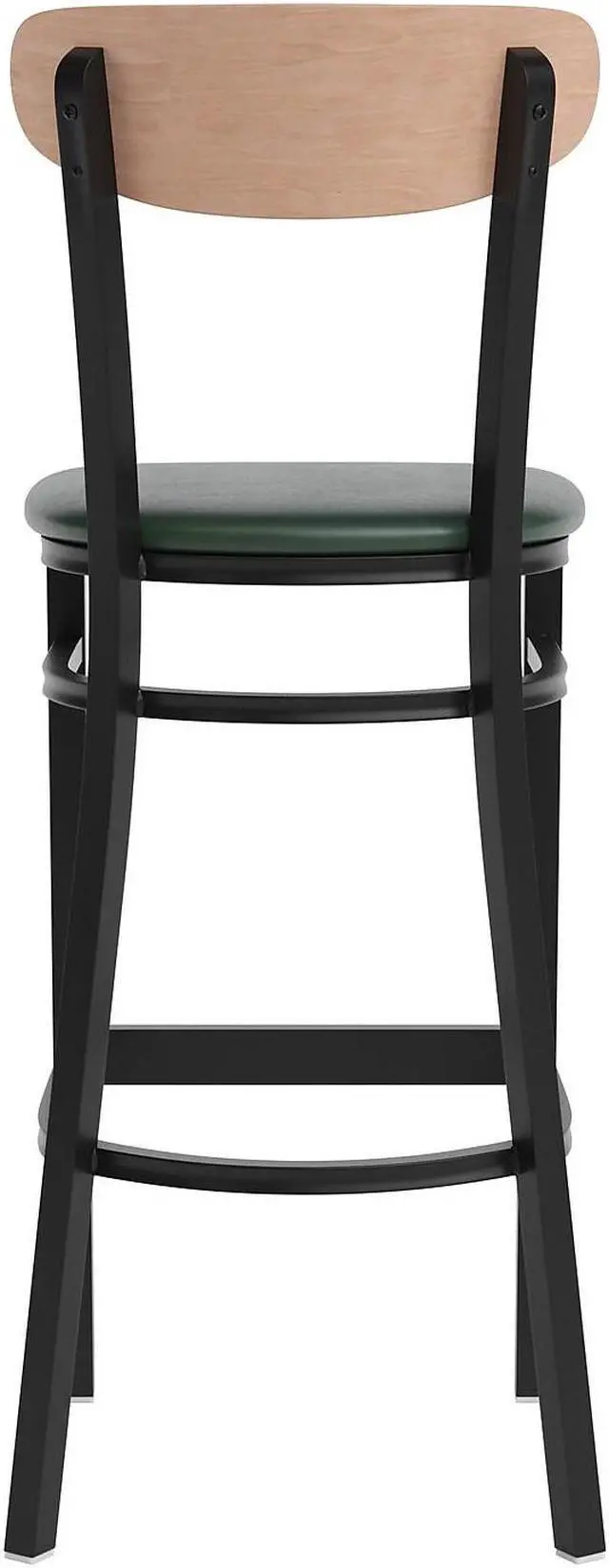 Alt view image 5 of 7 - Flash Furniture Blake Contemporary Metal Vertical Back Counter Height Stool Mint Green 4-Pieces/Pack (4ET353424MINTW)