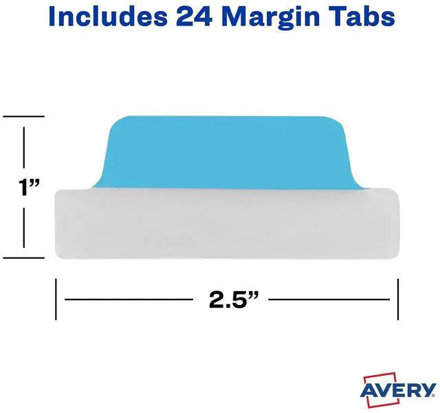 Alt view image 11 of 11 - Avery Ultra Tabs Repositionable Tabs 2.5 x 1 Primary:Green Red Yellow Blue 24/Pk 74768