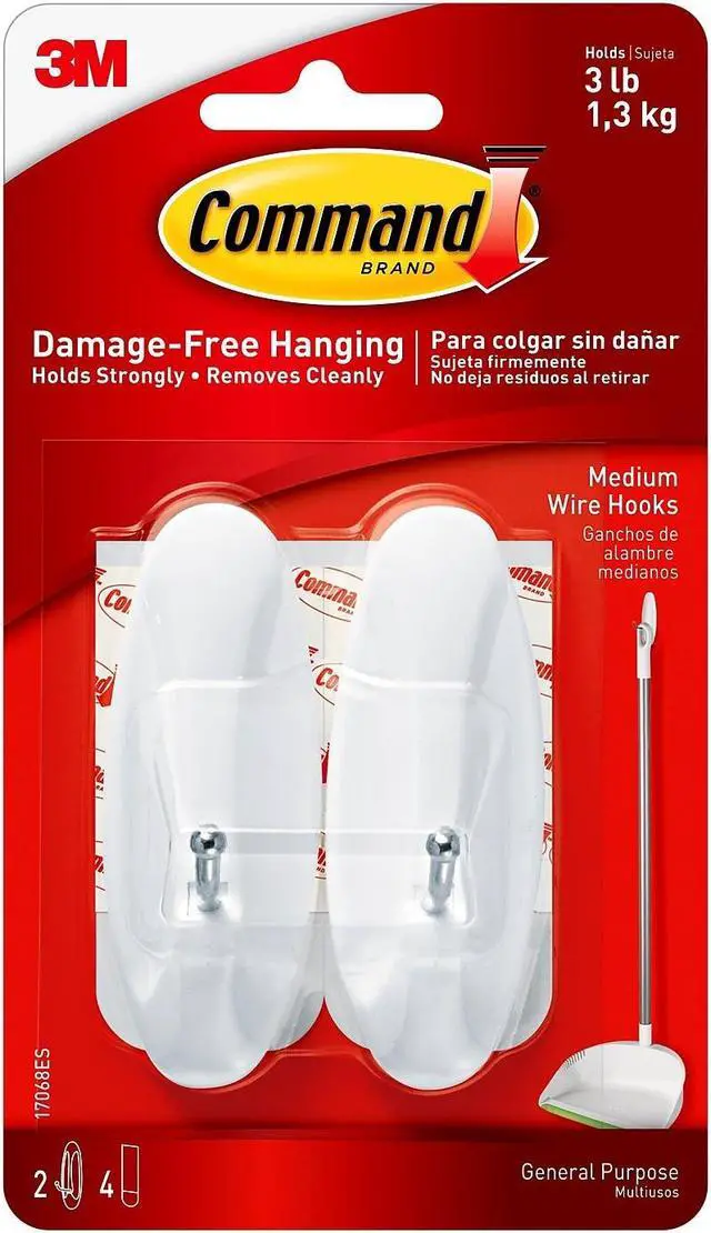 Alt view image 6 of 12 - COMMAND MED WIRE HOOKS 17068ES-2PK