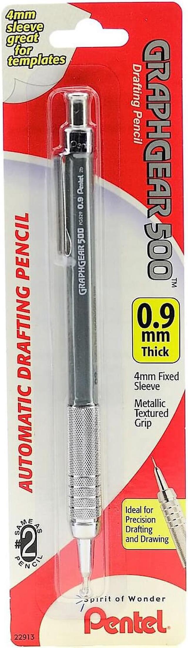 Pentel Graph Gear 500 Mechanical Pencil 0.9mm #2 Medium Lead 3/Pack  (72229-PK3) 