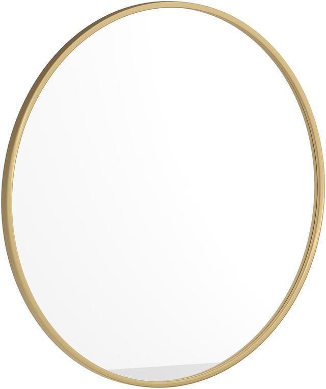 Round Metal Framed Mirror