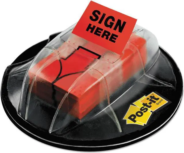 Alt view image 3 of 20 - 3M 680HVSHR High Volume Flag Dispenser Sign Here Red 200 Flags per Dispenser