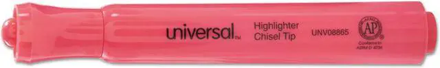 Alt view image 11 of 16 - Universal 08865 Desk Highlighter- Chisel Tip- Fluorescent Pink- 12/Pk