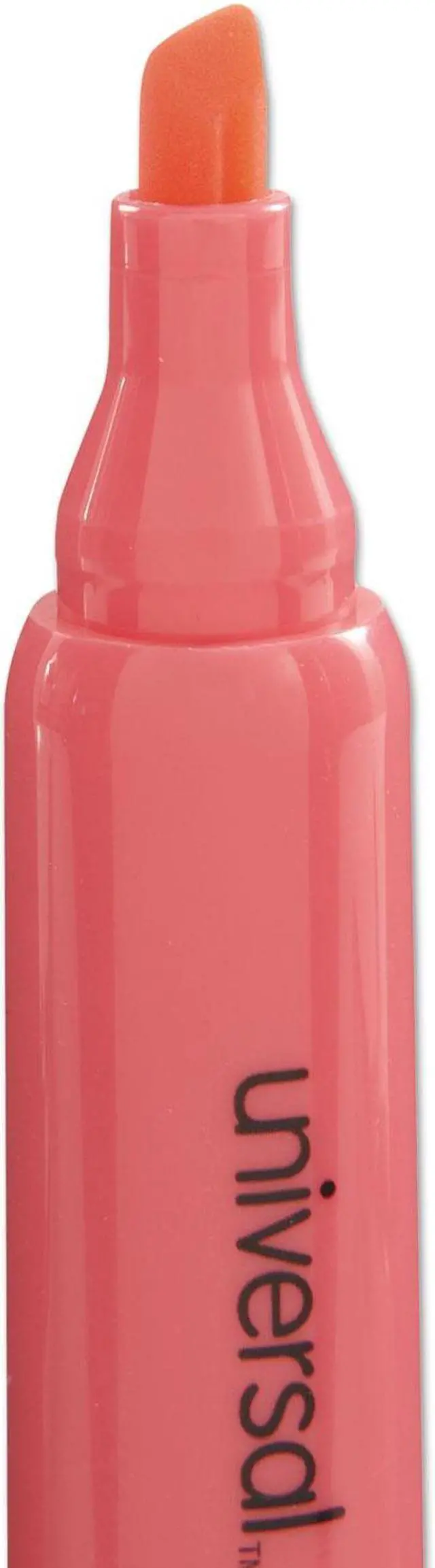 Alt view image 12 of 16 - Universal 08865 Desk Highlighter- Chisel Tip- Fluorescent Pink- 12/Pk