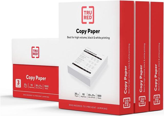 TRU RED 8.5 x 11 Printer Paper 20 lbs. 92 54052/TR56959 