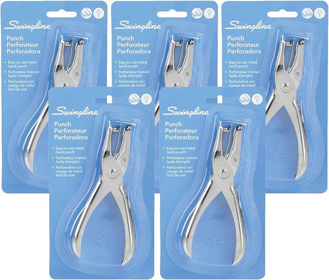 Swingline One Hole Punch 5 Sheet Capacity Silver Pack of 5