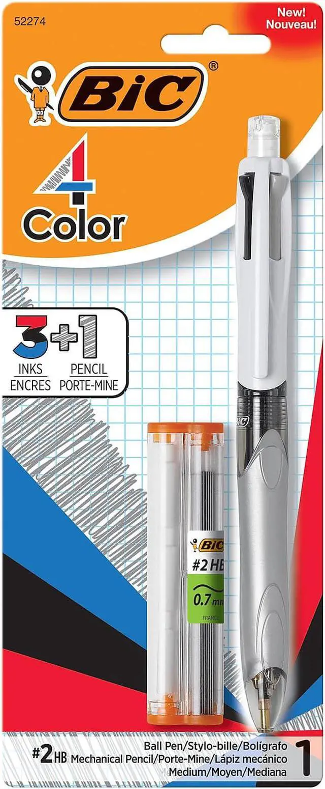 Alt view image 7 of 12 - BIC Pen,4-Color,3n1,Ast MMLP1AST