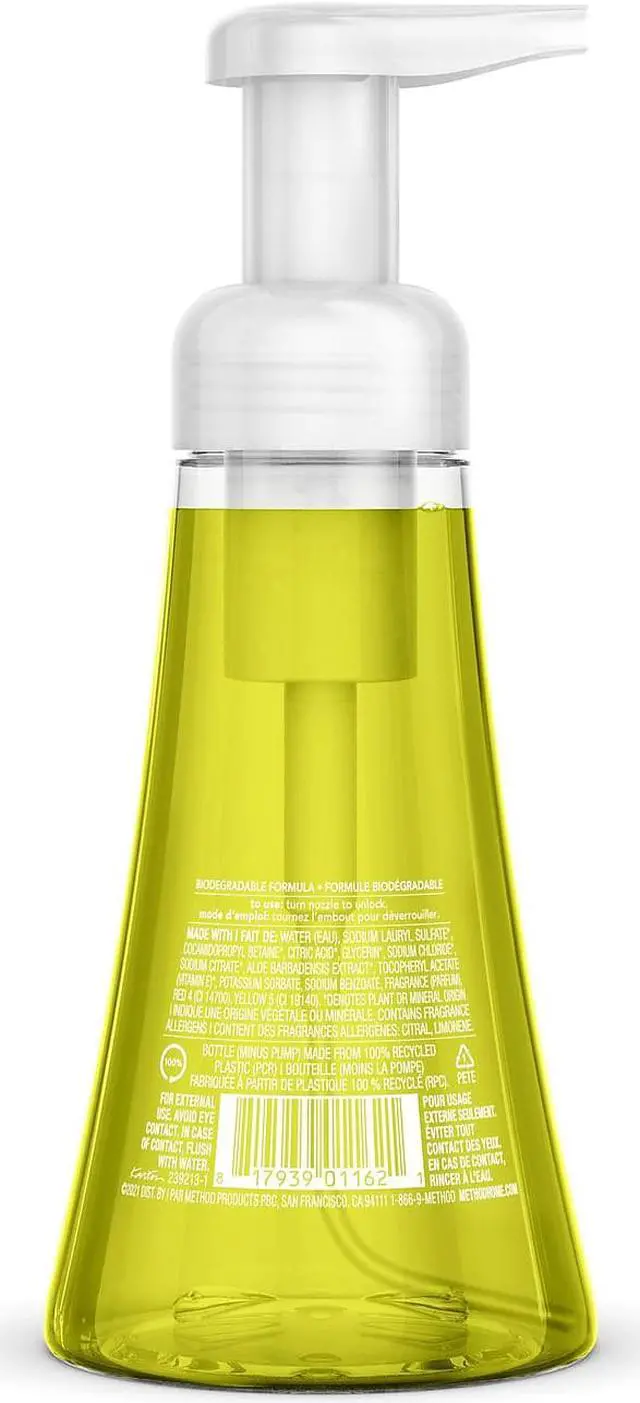 Alt view image 5 of 12 - Method 11621 Foaming Hand Wash, Lemon Mint Foaming, 10 oz Pump Dispenser, 1Each