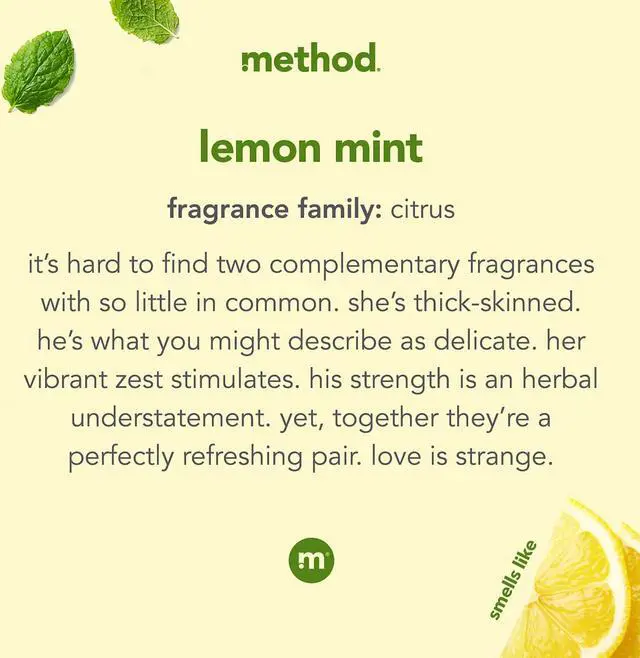 Alt view image 6 of 12 - Method 11621 Foaming Hand Wash, Lemon Mint Foaming, 10 oz Pump Dispenser, 1Each
