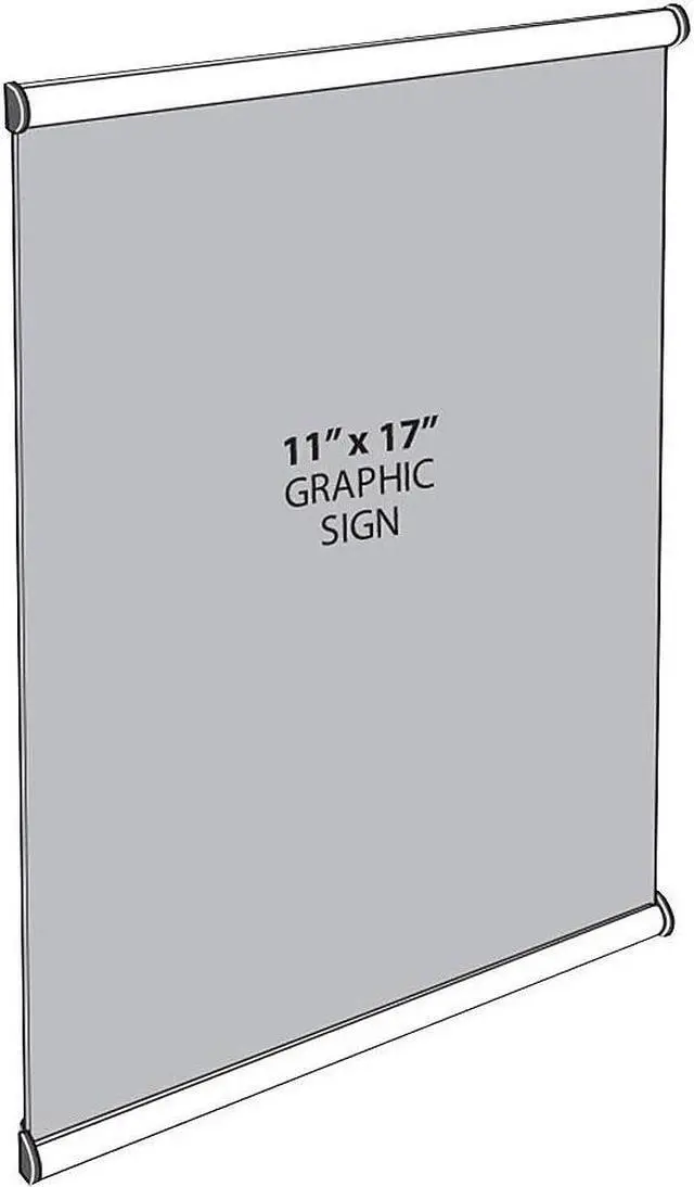 Alt view image 2 of 5 - Azar 11" x 17" Vertical/Horizontal Door Sign Snap Frame 300198