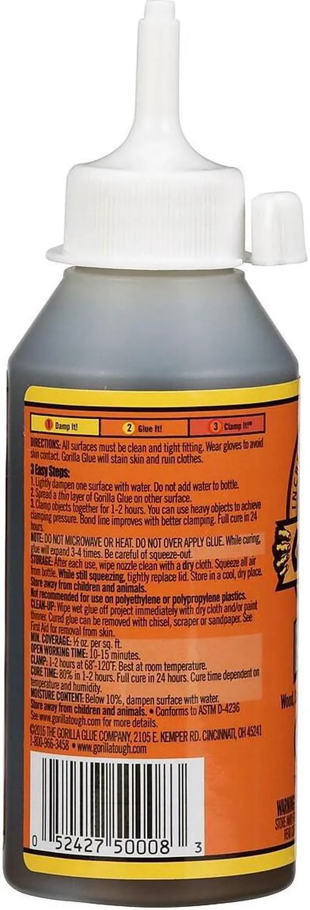 Alt view image 4 of 9 - Gorilla Glue 8 oz. Light Tan 1/Case ADHGG15
