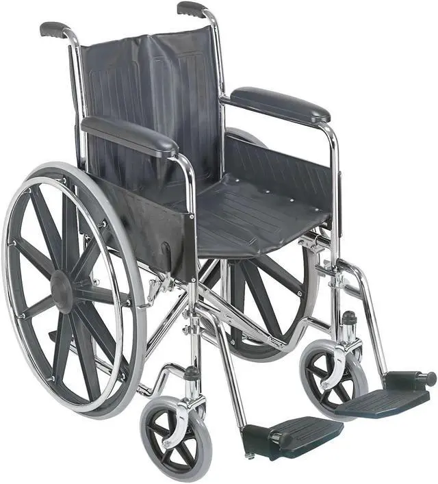 Alt view image 4 of 6 - DMI 503-0658-0200 Wheelchair,250 lb,18 In Seat,Silver