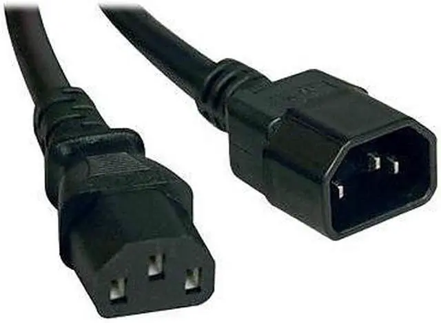 Alt view image 16 of 18 - Tripp Lite Heavy-Duty Power Extension Cord, 15A, 14AWG (IEC-320-C14 to IEC-320-C13), 3-ft